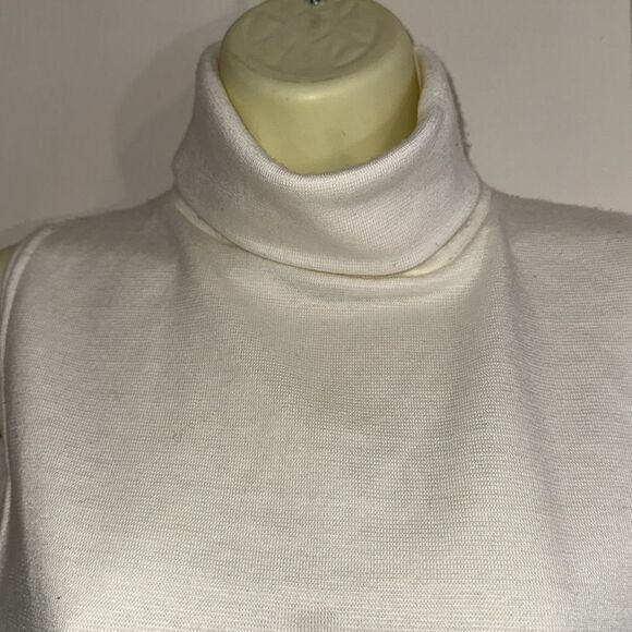 Vintage White Stag arctic white acrylic/spandex turtleneck dickie layer top - Picture 2 of 7